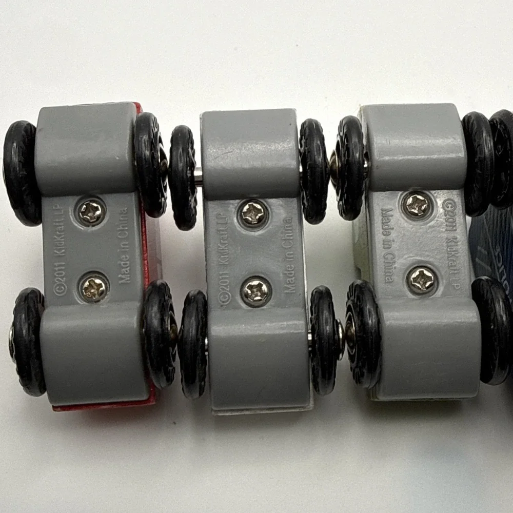 Kidkraft Wooden Vehicles 2011 Police Car Green Truck Red & White Cars‎ Lot Of 5